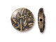 TierraCast 14mm Puffed Jardin Bead - Antiqued Brass Plated (Each)