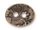 TierraCast 17mm Button, Jardin Oval - Antiqued Brass Plated (Each)