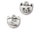 TierraCast Whiskers Charm - Antiqued Silver Plated (Each)
