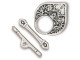 TierraCast Antiqued Silver Plated Toggle Clasp, Temple (Each)