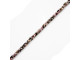Our multicolor tourmaline beads provide you with beautiful mixed strands of different colors of semiprecious tourmaline, usually in shades of pink, green, brown, tan and gray.Tourmaline is one of October's birthstones, and has been used a gemstone for over 2,000 years. It is said to dispel fear, negativity, and grief. Many say tourmaline induces a tranquil sleep, calms nerves, regulates hormones, and fights genetic disorders. Please see the Related Products links below for similar items, and more information about this stone.