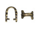 TierraCast 16.5mm Botanical Prong Bail, Pinch Bail,Antiqued Brass Plated (Each)