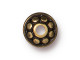 TierraCast Dotted 7mm Spacer Bead - Antiqued Brass Plated (Each)