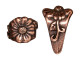 TierraCast Blossom Prong Bail, Pinch Bail,Antiqued Copper Plated (Each)