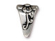 TierraCast Blossom Prong Bail, Pinch Bail,Antiqued Silver Plated (Each)