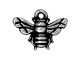 TierraCast Honeybee Charm - Antiqued Silver Plated (Each)