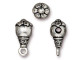 TierraCast Blossom Guru Bead - Antiqued Silver Plated (Each)