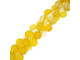 Fused Glass 10mm Round Bead, Matte Translucent Yellow AB (strand)