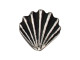TierraCast Scallop Shell Button - Antiqued Silver Plated (Each)