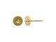 Gold Color Earring Post Finding w 6mm Flat Pad, AAA (100 Pieces)
