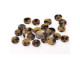Acetate Coin 2-hole Connector, 14mm - Light Tortoise (Each)