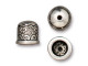 TierraCast Antiqued Silver Plated Pewter Temple No-Loop Cord End for 6mm Cord (Each)