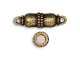 Add the perfect finishing touch to your handmade jewelry creations with this TierraCast Magnetic Clasp Set in a stunning Brass Oxide Finish. Made with high-quality brass-oxide materials and adorned with a gorgeous antiqued finish, this Palace Pattern clasp is both functional and stylish. Attach it to any handmade necklace or bracelet to provide a secure closure that remains easy to use. The beautiful brass oxide finish will add a touch of lustrous glamour to your designs, giving them that professional edge that will leave your customers in awe. Upgrade your handmade jewelry and DIY crafts with this must-have clasp set from TierraCast's Finishing Touches sub-brand.