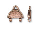 TierraCast Hammertone Stitch-In Link - Antiqued Copper Plated (Each)
