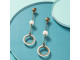 TierraCast Round Hammertone Post Earring w Loop - Antiqued Brass Plated (pair)