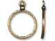 TierraCast 18mm Stitch-Around Hoop - Antiqued Brass Plated (Each)