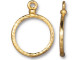 TierraCast 18mm Stitch-Around Hoop - Gold Plated (Each)