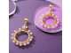 TierraCast Round Hammertone Post Earring w Loop - Gold Plated (pair)