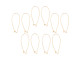 Gold Plated Kidney Ear Wire, 47mm (72 pcs)