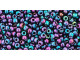 TOHO Glass Seed Bead, Size 11, 2.1mm, Higher-Metallic Dragonfly (Tube)
