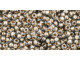 The uniform size and shape of Toho seed beads make them an excellent choice for beadwork and consistently-sized spacers.Toho seed beads are usually colorfast; however, galvanized and silver-lined  beads may fade over time. Protect them from bleach, excessive friction and direct sunlight to keep them looking like new. Seed Bead Facts What are seed beads? Popular, tiny glass beads commonly used for weaving and embellishment.How are they made? Glass is pulled or drawn using a hollow tube, and then   the glass is cut in small pieces. They are sometimes reheated to round   the ends.What's that funny little zero? That zero refers to   the number of aughts, which is a unit used to indicate the size of   small beads. The scale is inverted, so larger numbers of aughts   correspond to smaller beads (i.e. the bigger the number, the smaller   the bead). Size 11 would be 00000000000, but since that takes up too much   room, it is abbreviated to 110.  See Related Products links (below) for similar items and additional jewelry-making supplies that are often used with this item.