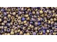 TOHO Glass Seed Bead, Size 11, 2.1mm, Gilded Marble Blue (Tube)