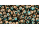 TOHO Glass Seed Bead, Size 8, 3mm, Gilded Marble Turquoise (Tube)