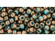 TOHO Glass Seed Bead, Size 8, 3mm, Gilded Marble Turquoise (Tube)