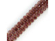 10mm Lantern Faceted Energy Tube Strawberry Quartz Gemstone Beads (strand)