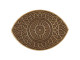 Vintaj Natural Brass Blank, 39mm Mandala Eye (Each)