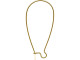 Gold Plated Kidney Ear Wire, 37mm (72 pcs)