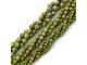 Crazy Lace Calcite 10mm Round Gemstone Beads, Olive (strand)
