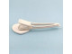 Heart Bezel Hair Clip - White Painted (Each)