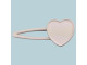 Heart Bezel Hair Clip - White Painted (Each)