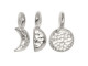 TierraCast Moon Phases Charm Set - Silver Plated (set)
