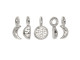 TierraCast Moon Phases Charm Set - Silver Plated (set)