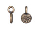 TierraCast Full Moon Charm - Antiqued Copper Plated (Each)