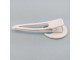 Crescent Moon Bezel Hair Clip - White Painted (Each)