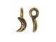 TierraCast Crescent Moon Charm - Antiqued Brass Plated (Each)