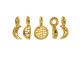 TierraCast Moon Phases Charm Set - Gold Plated (set)