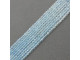 4mm Diamond Cut Round Gemstone Bead - Aquamarine AA - Ice Color Banded (strand)