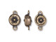 TierraCast Starburst Magnetic Clasp - Antiqued Brass Plated (Each)