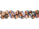 10mm Round Gemstone Bead - Antique Blue Brown Dzi Agate (strand)