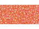 TOHO Glass Seed Bead, Size 11, 2.1mm, Opaque-Rainbow Pumpkin (Tube)