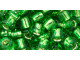 TOHO Glass Seed Bead, Size 3, Silver-Lined Peridot (Tube)