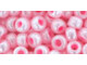 The uniform size and shape of Toho seed beads make them an excellent choice for beadwork and consistently-sized spacers.Toho seed beads are usually colorfast; however, galvanized and silver-lined  beads may fade over time. Protect them from bleach, excessive friction and direct sunlight to keep them looking like new. Seed Bead Facts What are seed beads? Popular, tiny glass beads commonly used for weaving and embellishment.How are they made? Glass is pulled or drawn using a hollow tube, and then   the glass is cut in small pieces. They are sometimes reheated to round   the ends.What's that funny little zero? That zero refers to   the number of aughts, which is a unit used to indicate the size of   small beads. The scale is inverted, so larger numbers of aughts   correspond to smaller beads (i.e. the bigger the number, the smaller   the bead). Size 11 would be 00000000000, but since that takes up too much   room, it is abbreviated to 110.  See Related Products links (below) for similar items and additional jewelry-making supplies that are often used with this item. 