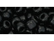 TOHO Glass Seed Bead, Size 3, Opaque Jet (Tube)