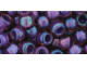 TOHO Glass Seed Bead, Size 3, Inside-Color Rainbow Rosaline/Opaque Purple-Lined (Tube)