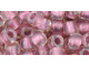 TOHO Glass Seed Bead, Size 3, Inside-Color Crystal/Rose Gold-Lined (Tube)