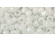 TOHO Glass Seed Bead, Size 6, Opaque-Lustered White (Tube)